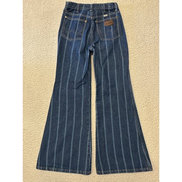 Wrangler Womens Wanderer Pin Stride High Rise Flare Jeans Size 27 - Picture 12 of 12